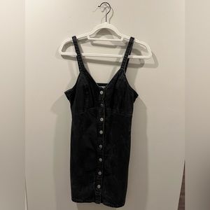 Black, denim, vintage mini dress